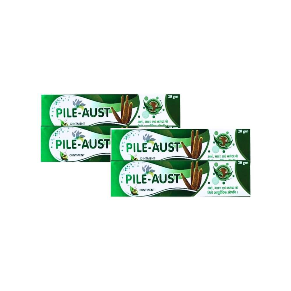 Ayurvedic Pile - gone Capsule & Pile - aust Oinment combo(pack of 2) - HEALTH AIM PHARMACY