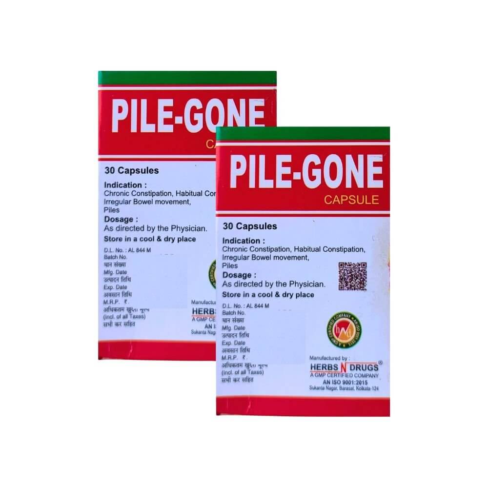 Ayurvedic Pile - gone Capsule & Pile - aust Oinment combo(pack of 2) - HEALTH AIM PHARMACY