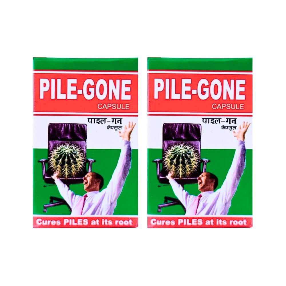 Ayurvedic Pile - gone Capsule & Pile - aust Oinment combo(pack of 2) - HEALTH AIM PHARMACY