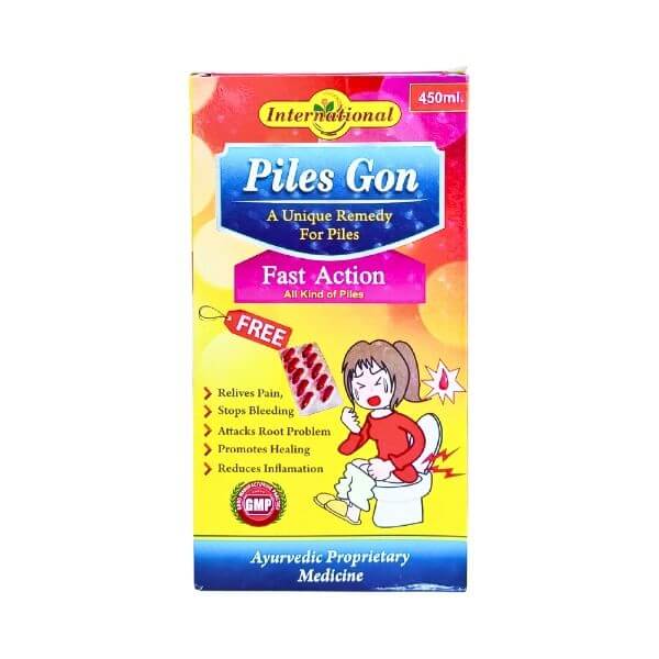 Ayurvedic Piles Gon Tonic 450ml.(pack of 2) - HEALTH AIM PHARMACY