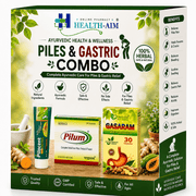 Ayurvedic Pilum 30 Capsule and Gasaram 30 Capsule & Pilocent Cream 25g | Combo Pack of 8 - HEALTH AIM PHARMACY
