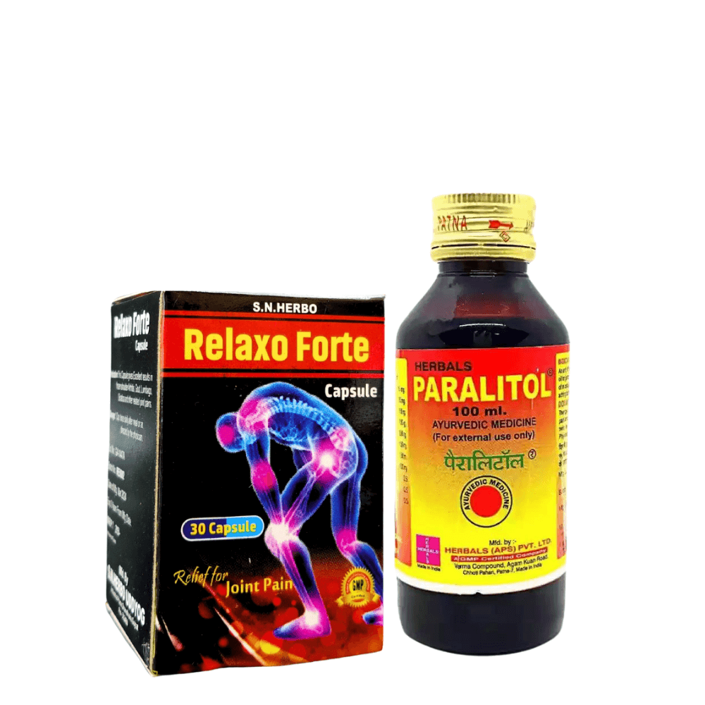 Ayurvedic Relaxo Forte Capsule & Paralitol Oil 100 ml - HEALTH AIM PHARMACY