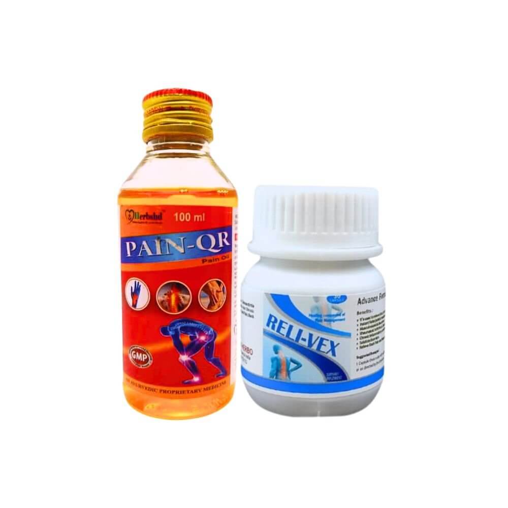Ayurvedic RELI - VEX Capsule & Pain QR Oil (combo) - HEALTH AIM PHARMACY