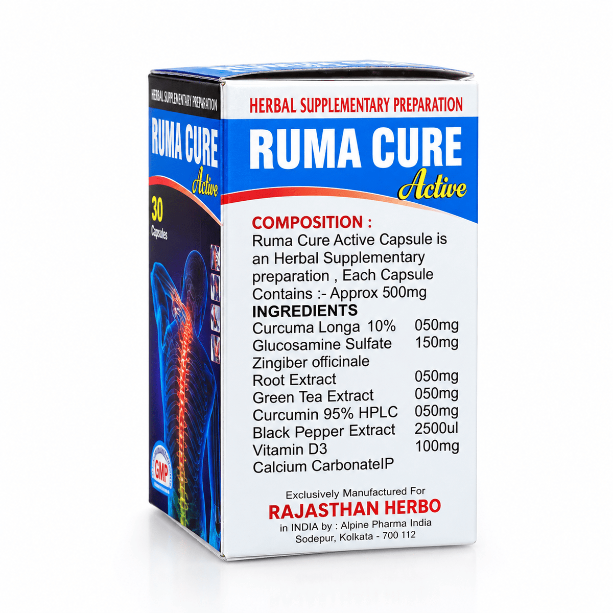 Ayurvedic Ruma Cure Active Pain Relief Capsules | Pack of 2 - HEALTH AIM PHARMACY