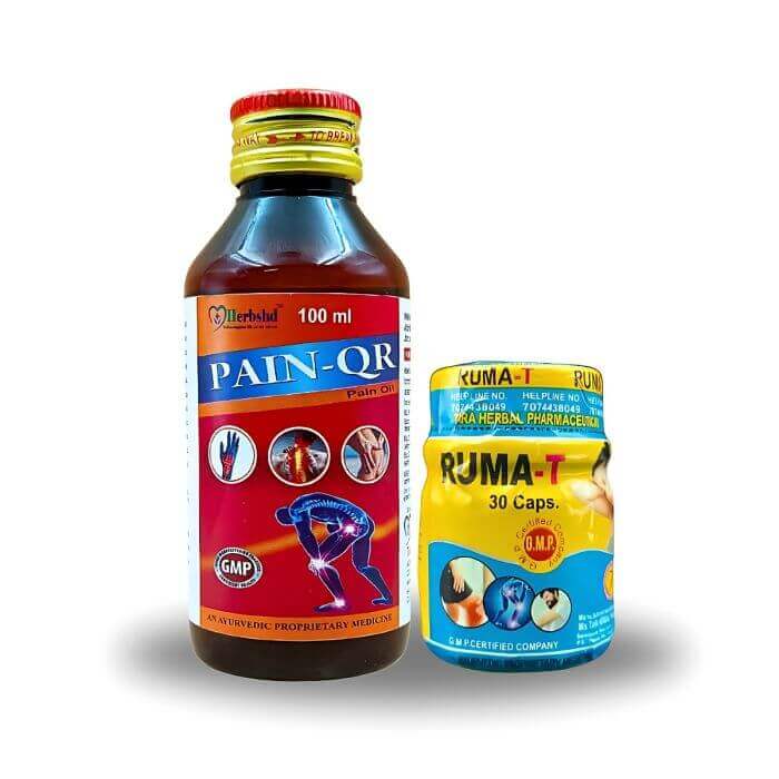 Ayurvedic Ruma - T capsule & Pain QR oil For All Pain - HEALTH AIM PHARMACY