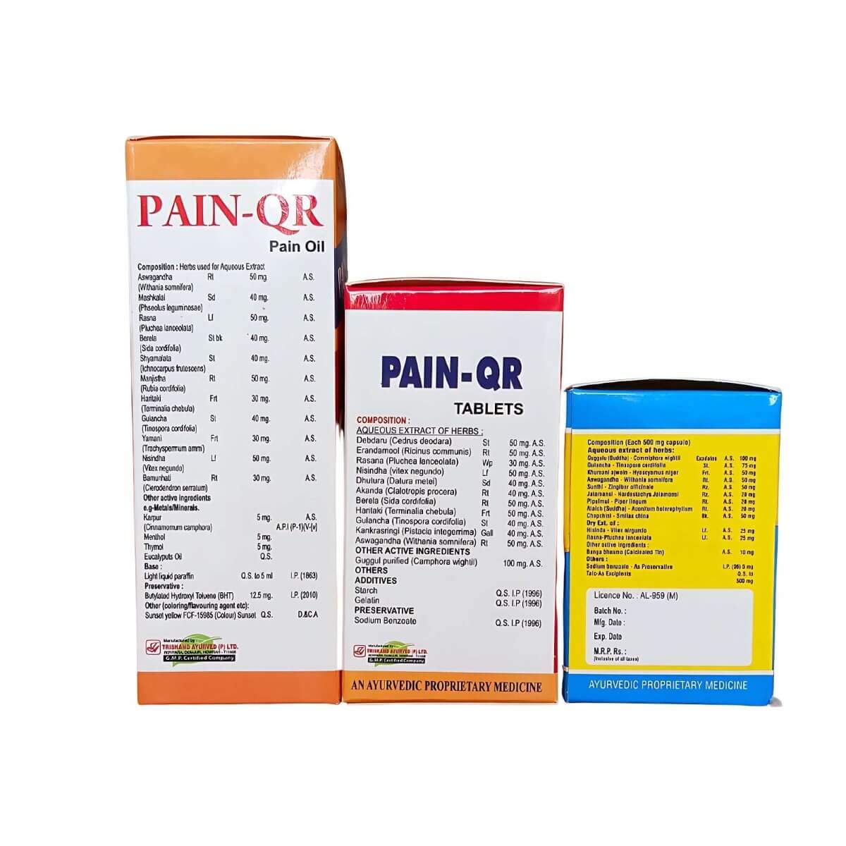 Ayurvedic Ruma - T Capsule, Pain - Qr Oil & Tablets (Combo Pack) - HEALTH AIM PHARMACY