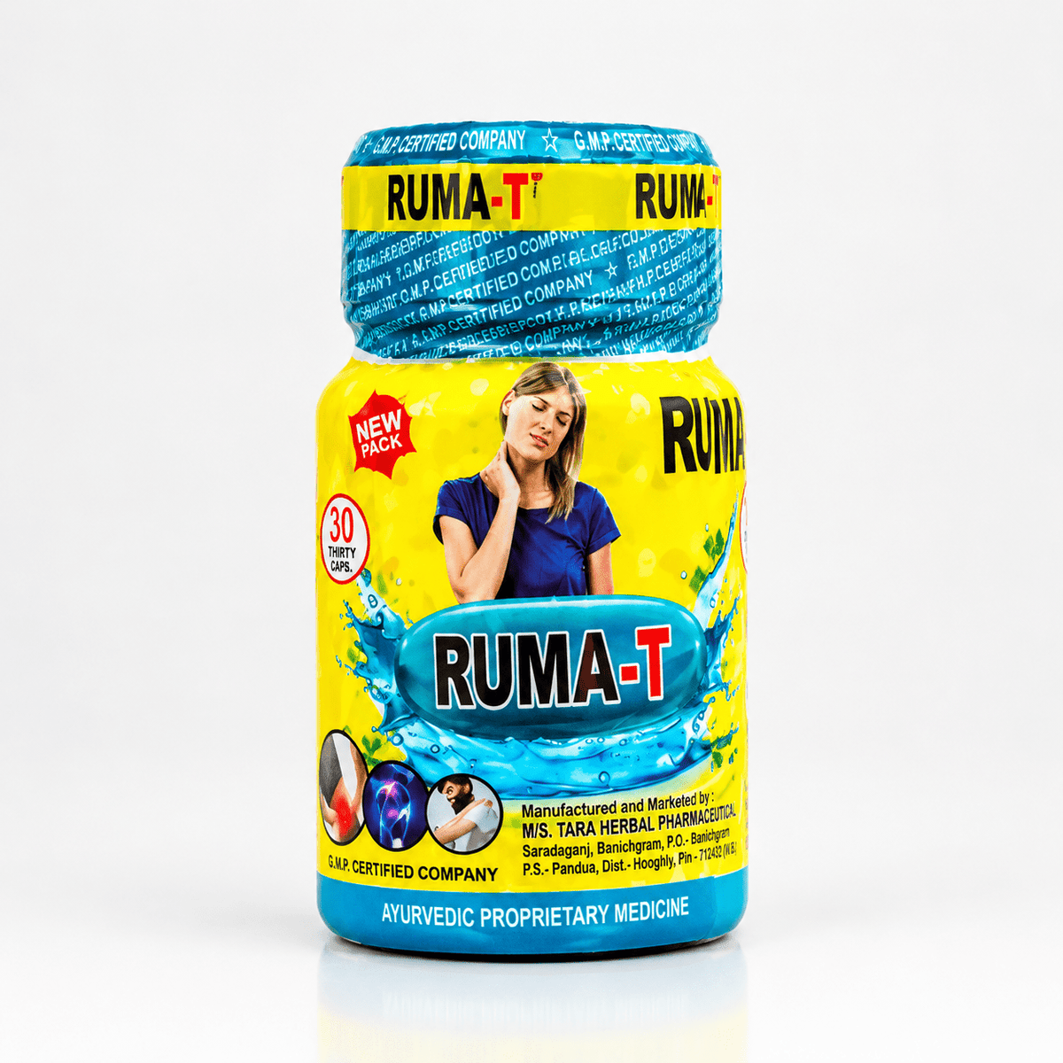 Ayurvedic Ruma T Capsule & WALK FAST Ointment Combo Pack of 2 + Get Artha Care Pain Oil FREE - HEALTH AIM PHARMACY