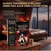 Ayurvedic RxTime Extra Tablet & Black Cobra Massage Cream Combo | 30Tabs + 60gm | Combo Pack - HEALTH AIM PHARMACY
