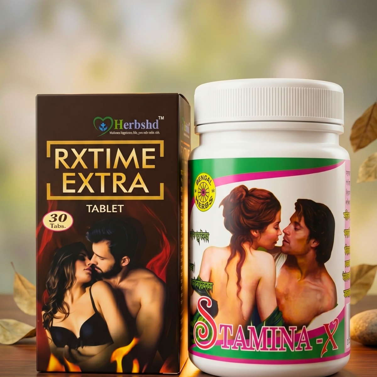 Ayurvedic RxTime Extra Tablet & Stamina - X Powder Combo | 30Tabs + 100gm | Combo Pack - HEALTH AIM PHARMACY