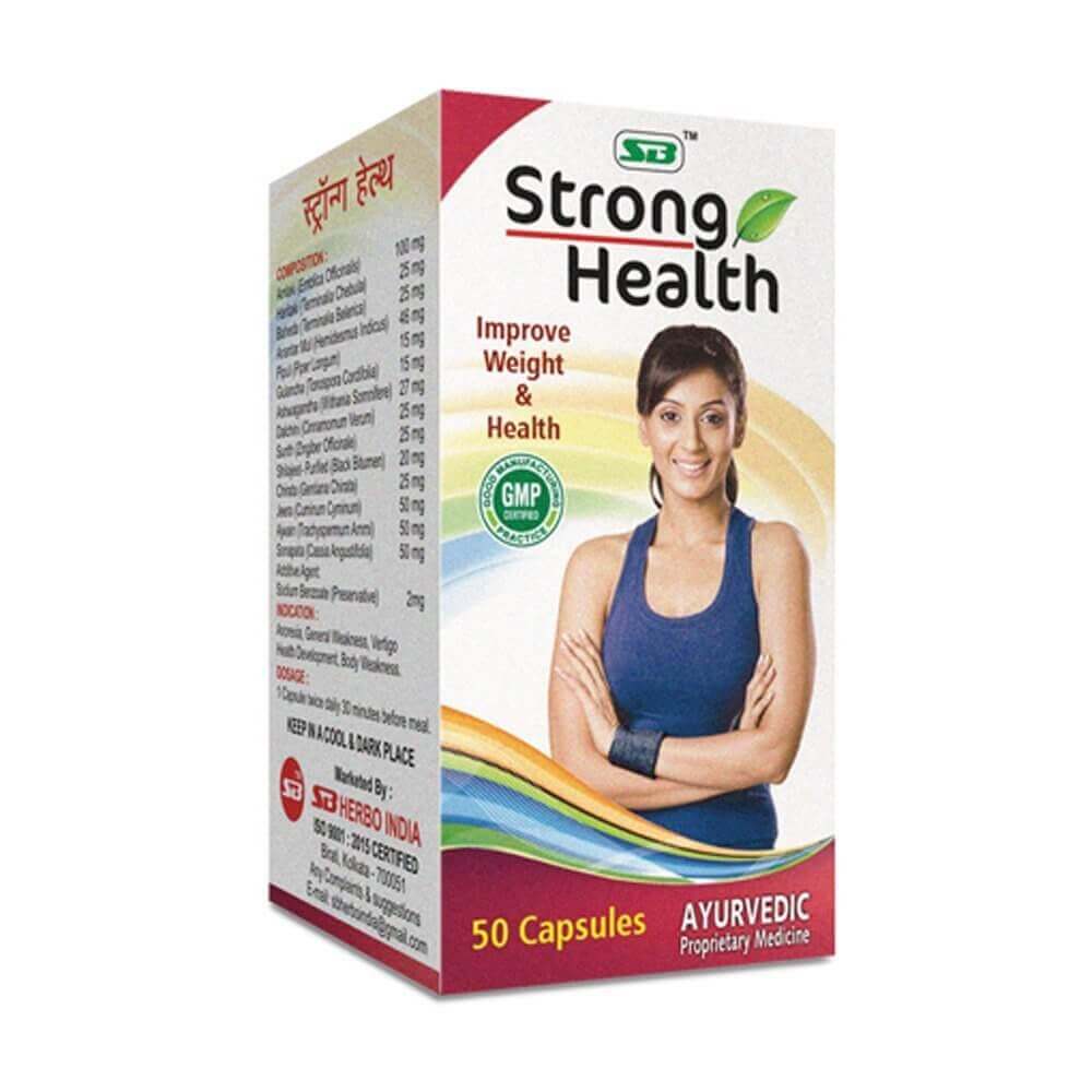 Ayurvedic SB STRONG HEALTH Capsule for Body Weakness (Pack Of 2) - HEALTH AIM PHARMACY