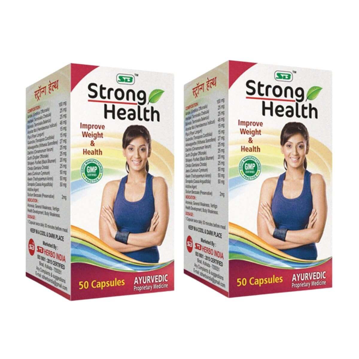 Ayurvedic SB STRONG HEALTH Capsule for Body Weakness (Pack Of 2) - HEALTH AIM PHARMACY