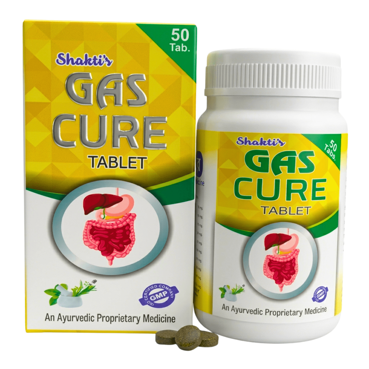 Ayurvedic Shakti's Gas Cure Tablet for acidity | 50Tabs | Pack of 3 - HEALTH AIM PHARMACY