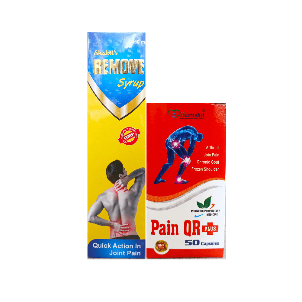 Ayurvedic Shakti's Remove Syrup & Pain QR Plus Capsule fo rhelp joint pain - HEALTH AIM PHARMACY