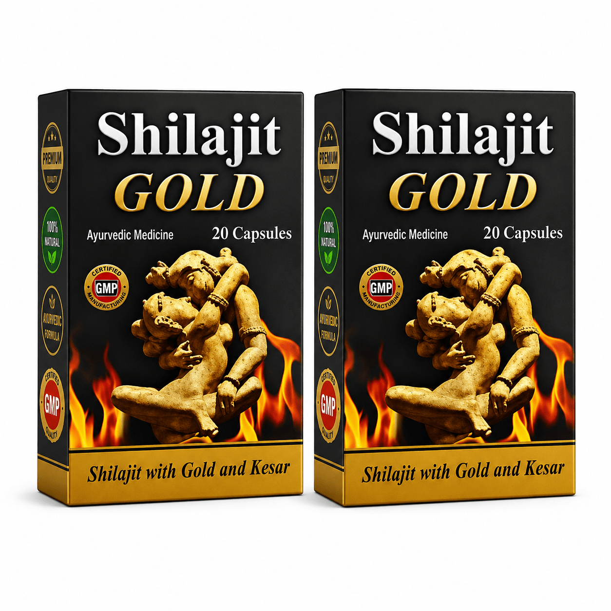 Ayurvedic Shilajit Gold 20 Capsule (Pack of 2) - HEALTH AIM PHARMACY