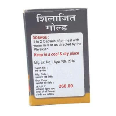 Ayurvedic Shilajit Gold 20 Capsule(pack of 2) - HEALTH AIM PHARMACY