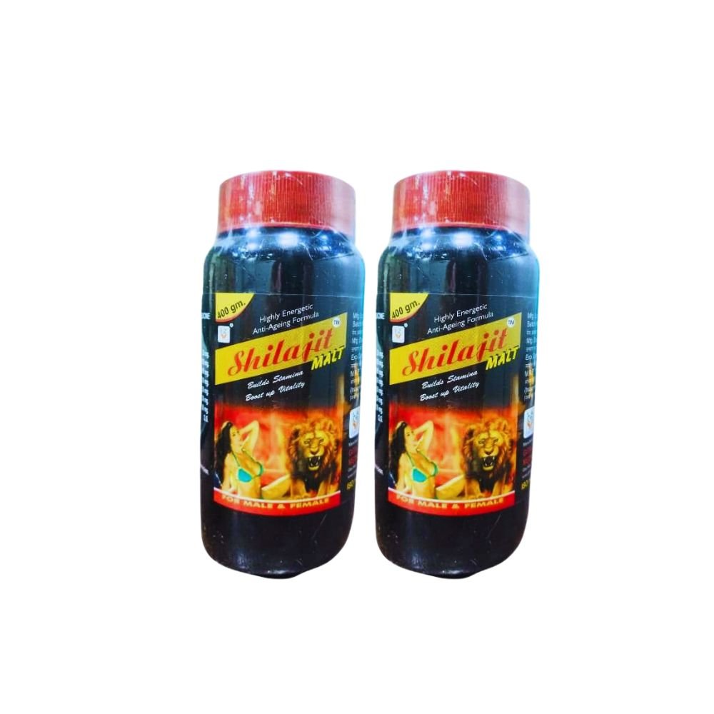 Ayurvedic Shilajit Malt 400gm (pack of 2) - HEALTH AIM PHARMACY