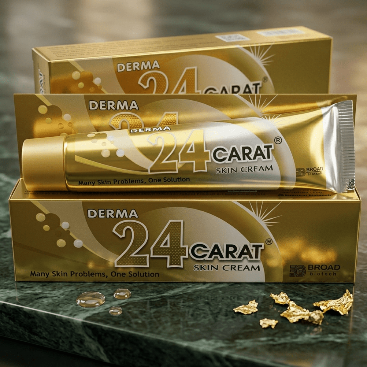 Ayurvedic Skin Care Combo C - Allergi Plus Syrup 450ml + SkinRog 30 Capsule + Derma 24 Carat Skin Cream 25g & Neem Guard Face Wash 60g - HEALTH AIM PHARMACY