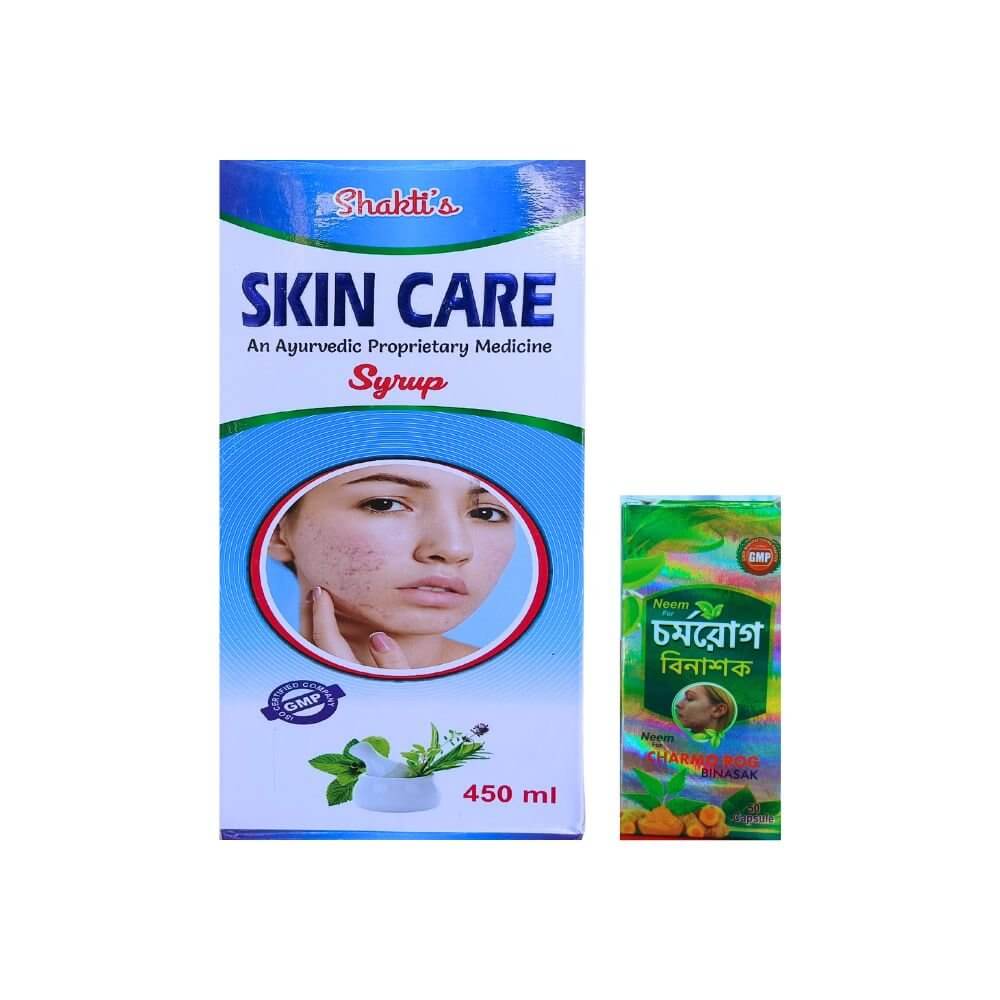 Ayurvedic Skin Care Syrup & Charmo Rog Binasak capsule combo - HEALTH AIM PHARMACY