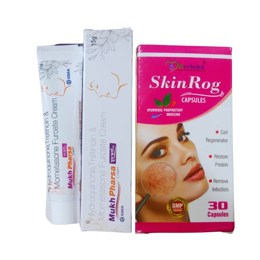 Ayurvedic Skin Rog capsule & Mukh pharsa cream (COMBO PACK) - HEALTH AIM PHARMACY