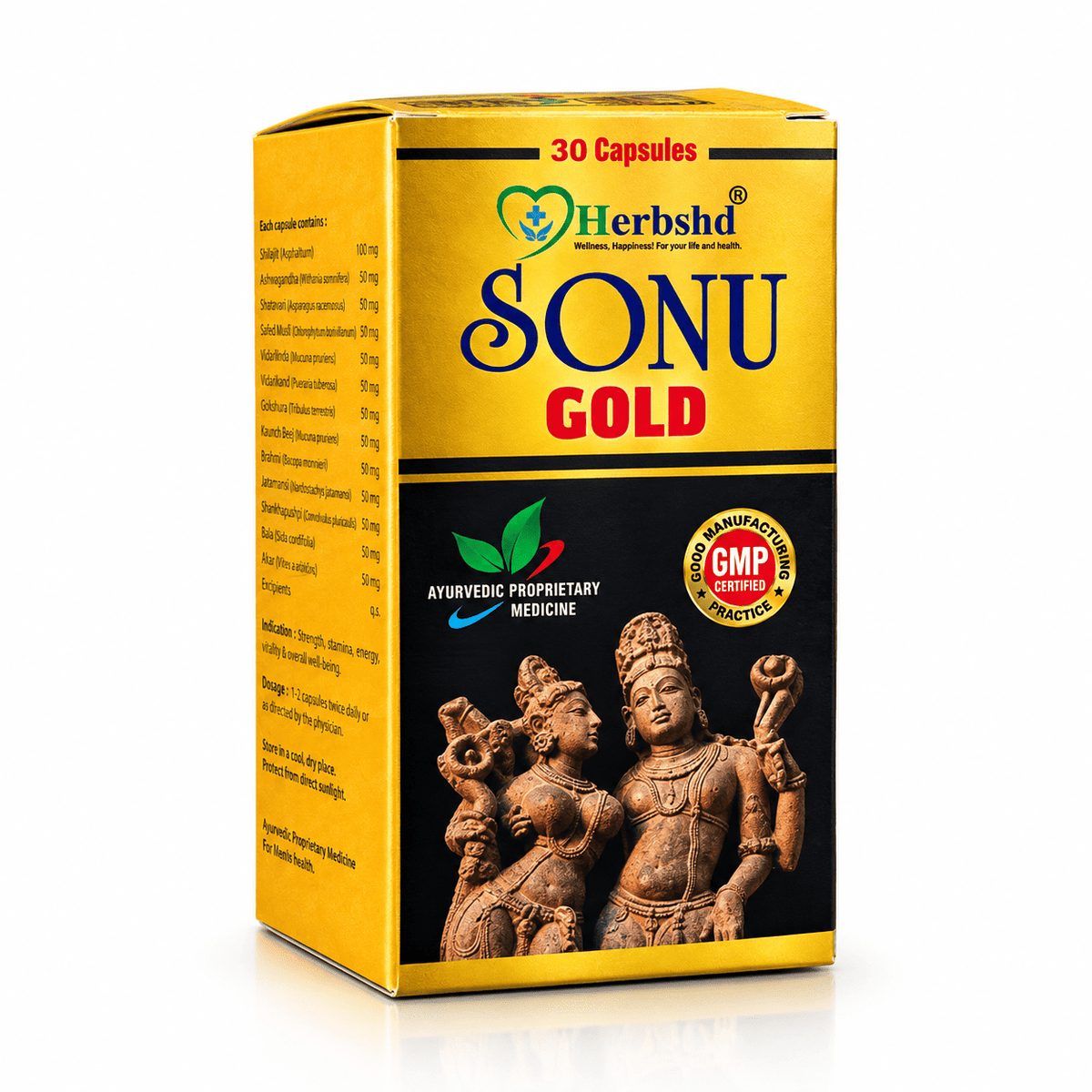 Ayurvedic Sonu Gold Capsule & Gerivit Capsule Combo Pack of 2 + Get Stamina X FREE - HEALTH AIM PHARMACY