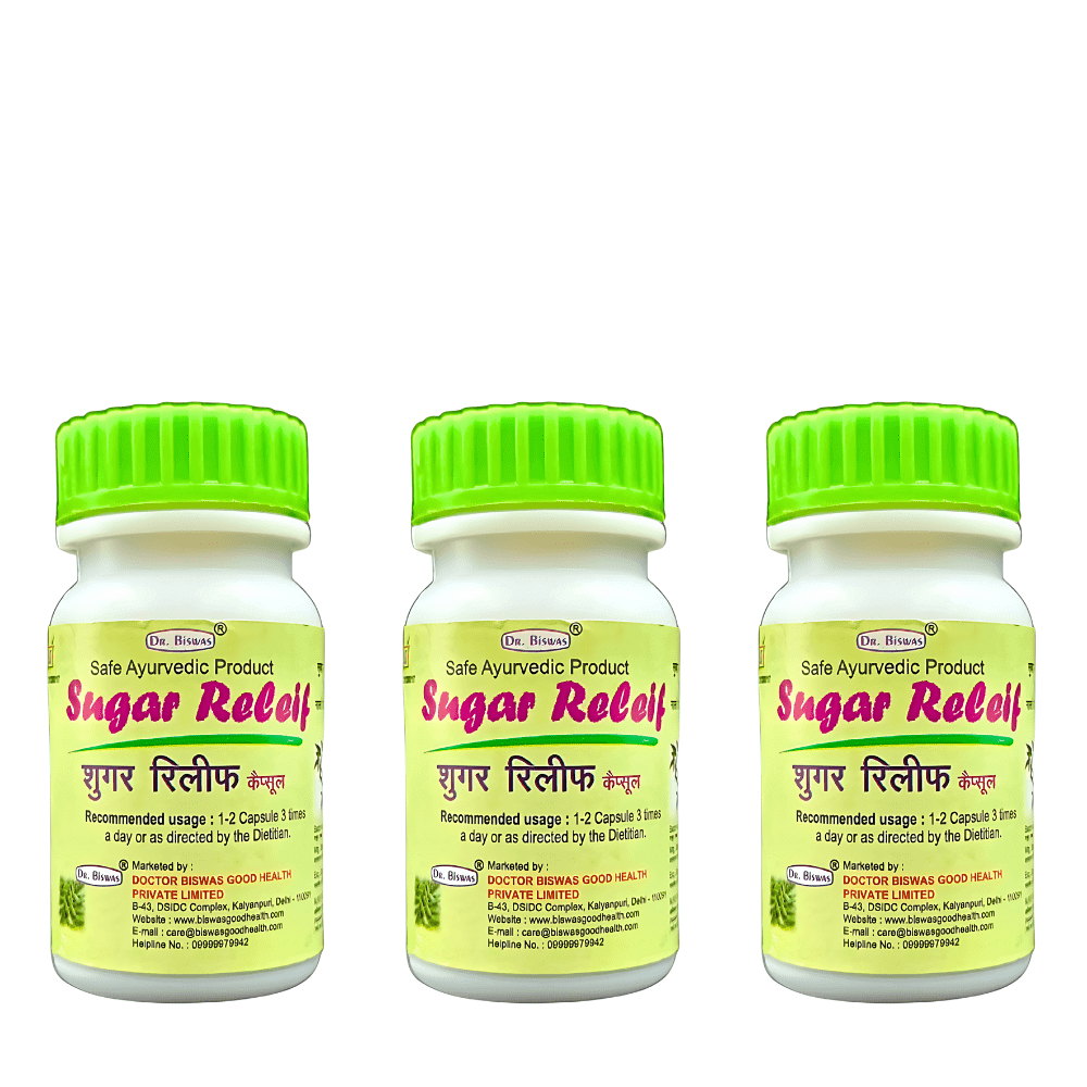 Ayurvedic Sugar Releif capsule Pack of 3 - HEALTH AIM PHARMACY
