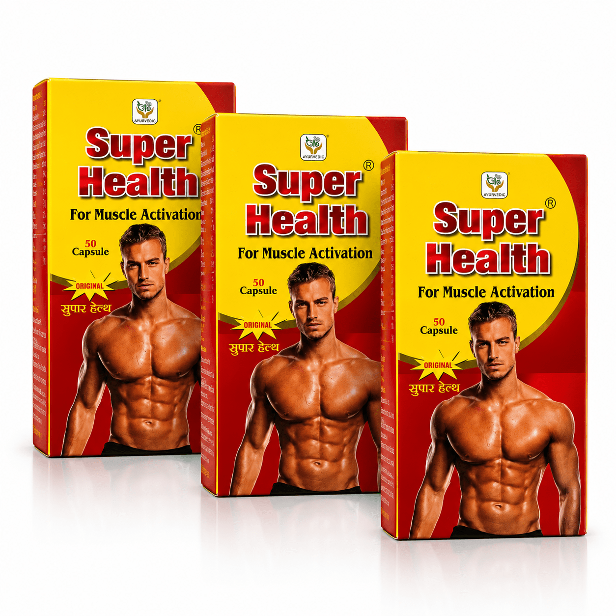 Ayurvedic Super Health Capsule for Energy, Vitality & Muscle Support (Pack of 3) - HEALTH AIM PHARMACY