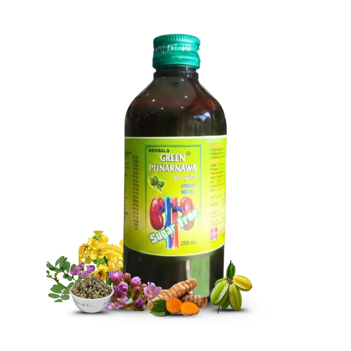 Ayurvedic The Fatty Liver Capsule + Green Punarnawa Syrup | Ultimate Liver, Kidney & Detox Care Combo | 200ml + 30Caps - HEALTH AIM PHARMACY