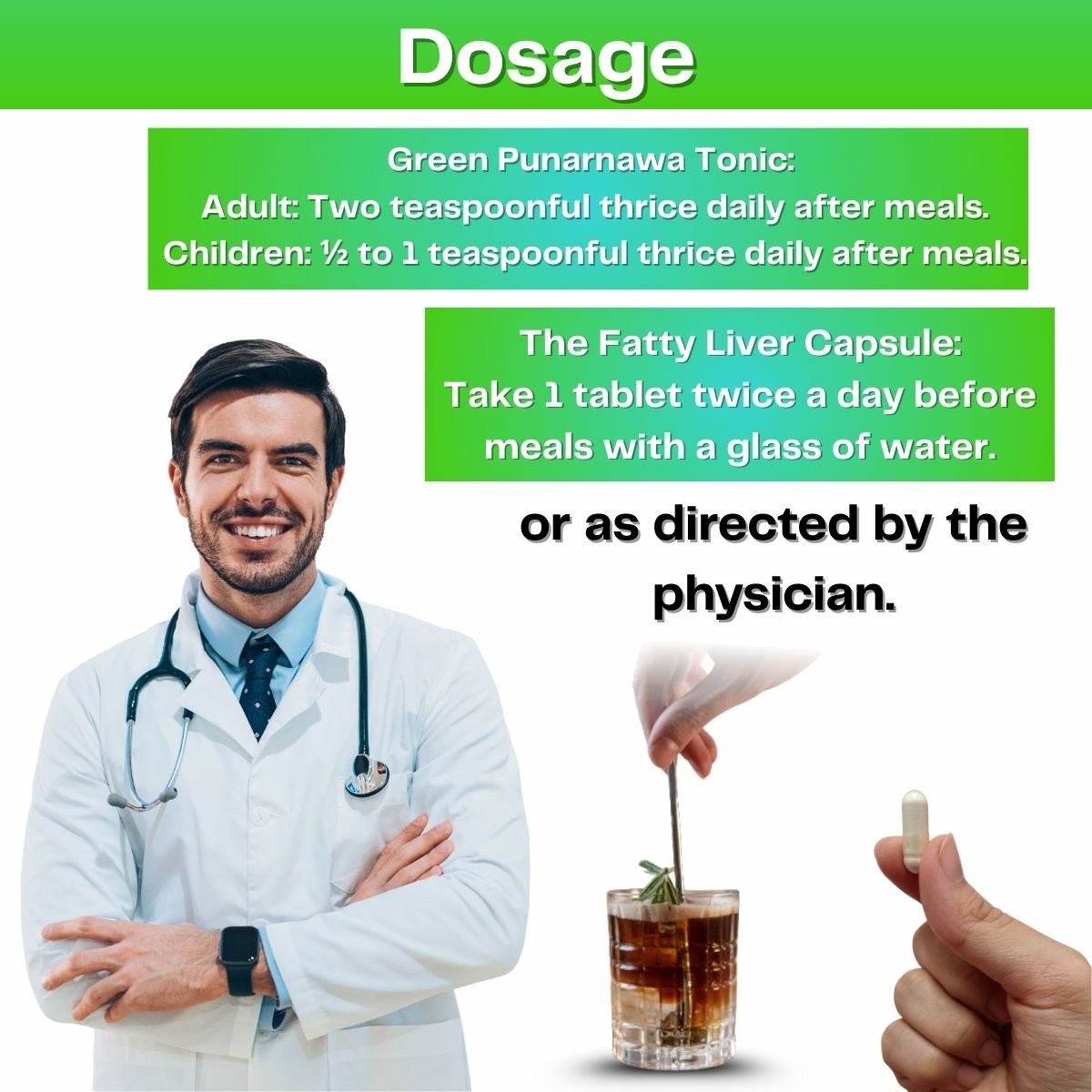 Ayurvedic The Fatty Liver Capsule + Green Punarnawa Syrup | Ultimate Liver, Kidney & Detox Care Combo | 200ml + 30Caps - HEALTH AIM PHARMACY