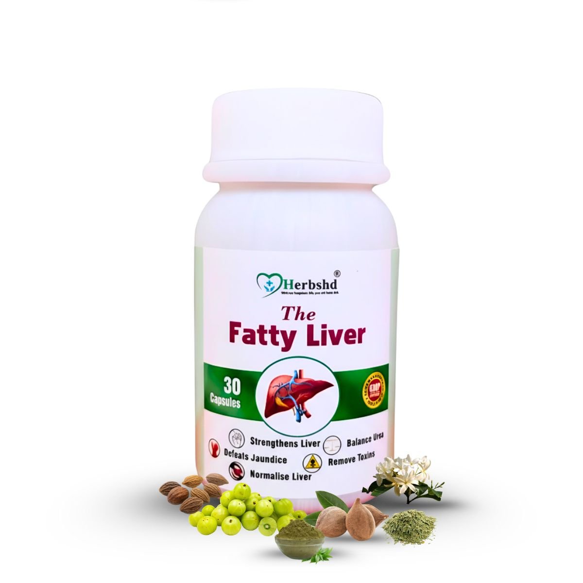 Ayurvedic The Fatty Liver Capsule + Green Punarnawa Syrup | Ultimate Liver, Kidney & Detox Care Combo | 200ml + 30Caps - HEALTH AIM PHARMACY