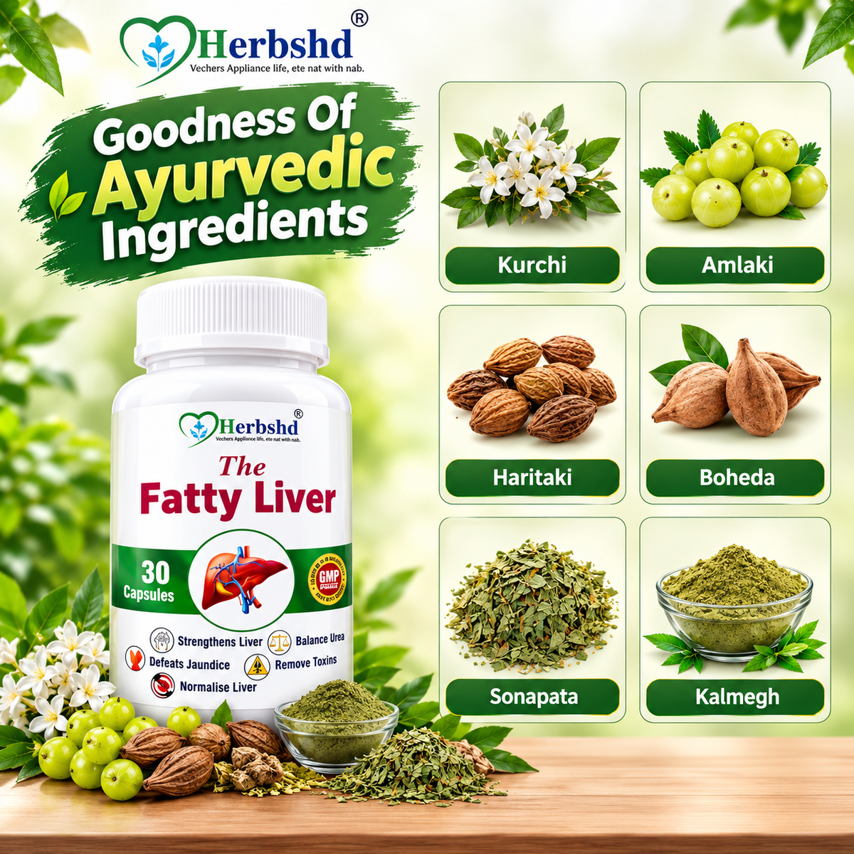 Ayurvedic The Fatty Liver Capsule | Helps With Fatty Liver | 30caps | Liver Disease - HEALTH AIM PHARMACY