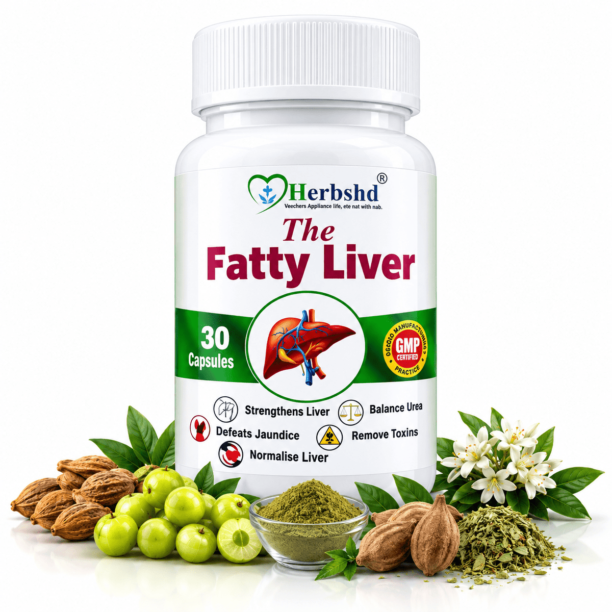 Ayurvedic The Fatty Liver Capsule | Helps With Fatty Liver | 30caps | Liver Disease - HEALTH AIM PHARMACY