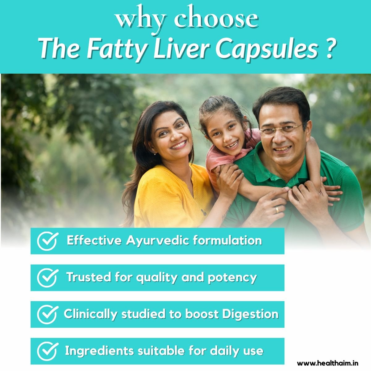 Ayurvedic The Fatty Liver Capsule | Liver Health Capsule | 30caps | Liver Disease - HEALTH AIM PHARMACY