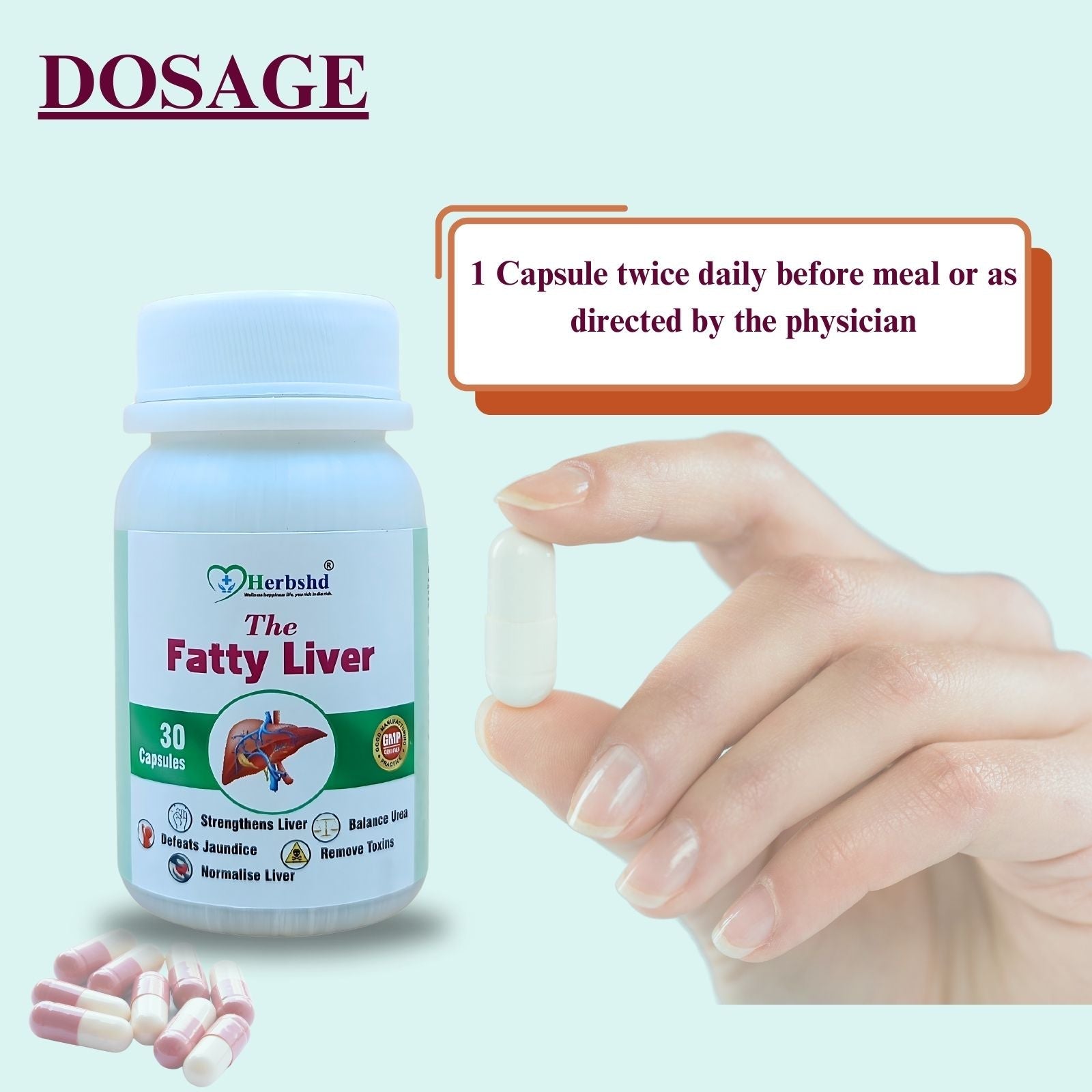 Ayurvedic The Fatty Liver Capsule | Liver Health Capsule | 30caps | Liver Disease - HEALTH AIM PHARMACY