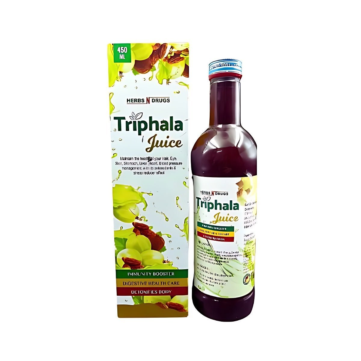 Ayurvedic Trifala juice 450 ml Helps stomach diseases (pack of 2) - HEALTH AIM PHARMACY