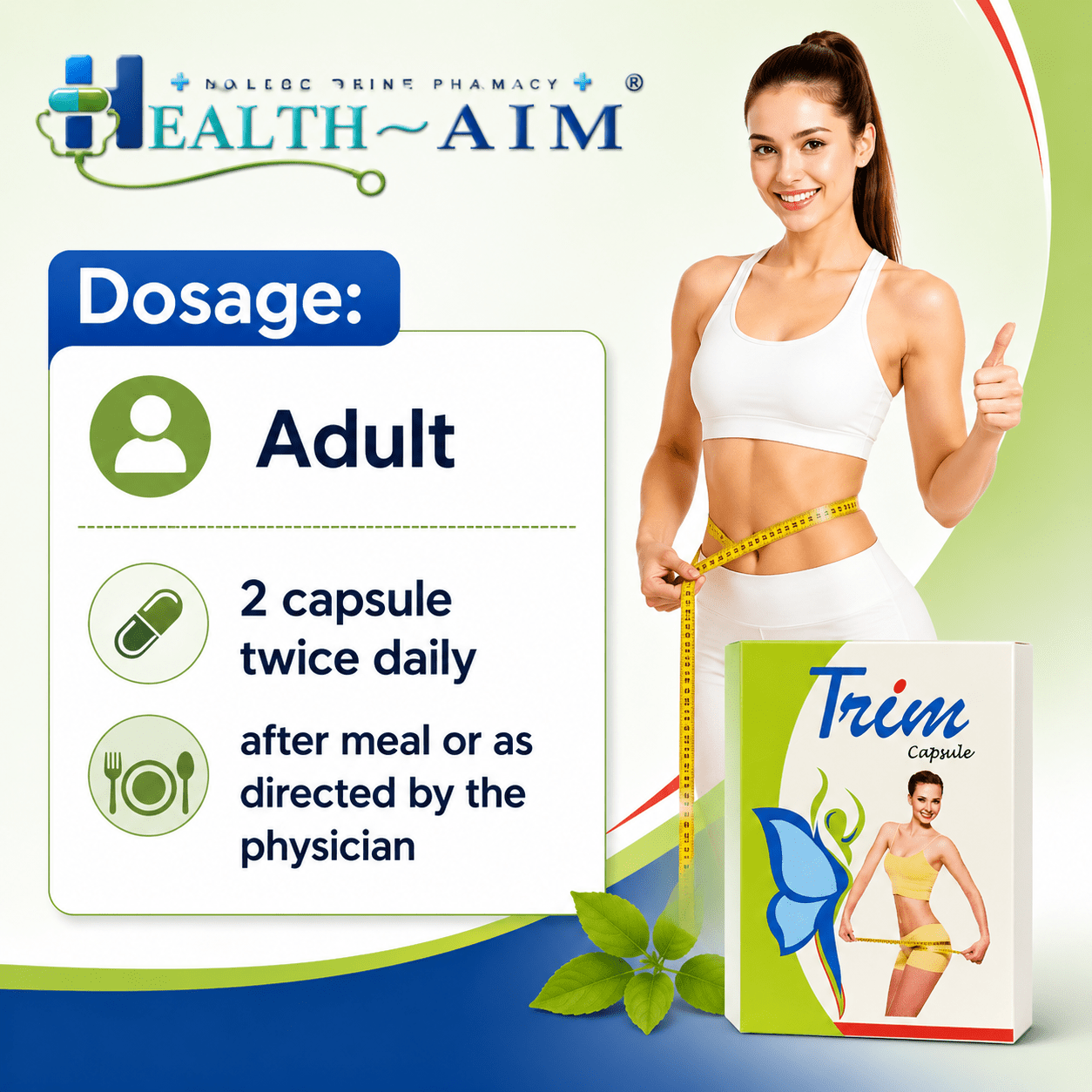 Ayurvedic Trim Capsule For Weight Loss (Pack of 2) - HEALTH AIM PHARMACY