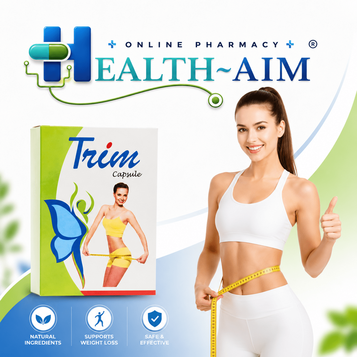 Ayurvedic Trim Capsule For Weight Loss (Pack of 2) - HEALTH AIM PHARMACY