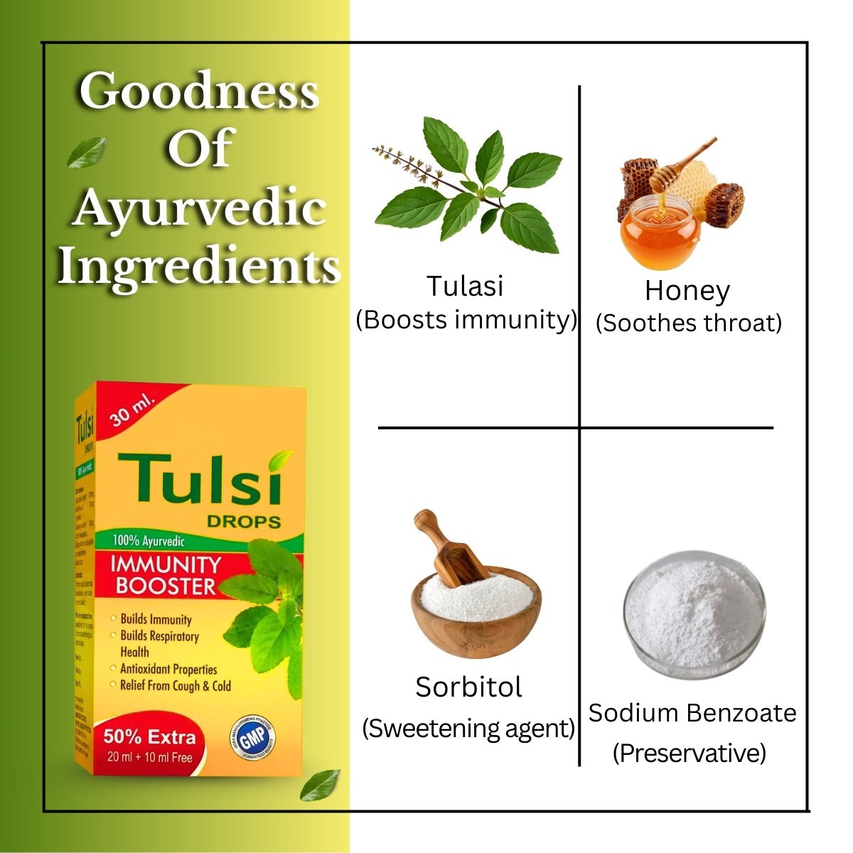 Ayurvedic Tulsi Drops & Tulsi - Vasak Plus Syrup & Best Health Capsule | 30ml + 100ml + 50cap - HEALTH AIM PHARMACY
