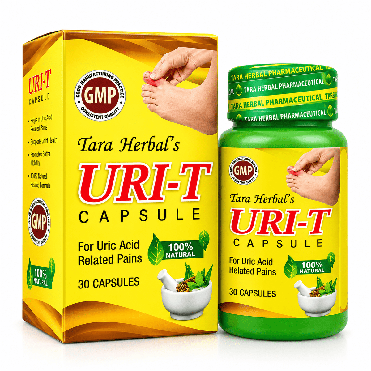 Ayurvedic URI T Capsule & Pain QR Plus Capsule Combo Pack of 2 + Get PAIN QR Pain Oil FREE - HEALTH AIM PHARMACY
