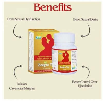 Ayurvedic Zeegra Top (10 Capsules)(Pack of 4) - HEALTH AIM PHARMACY