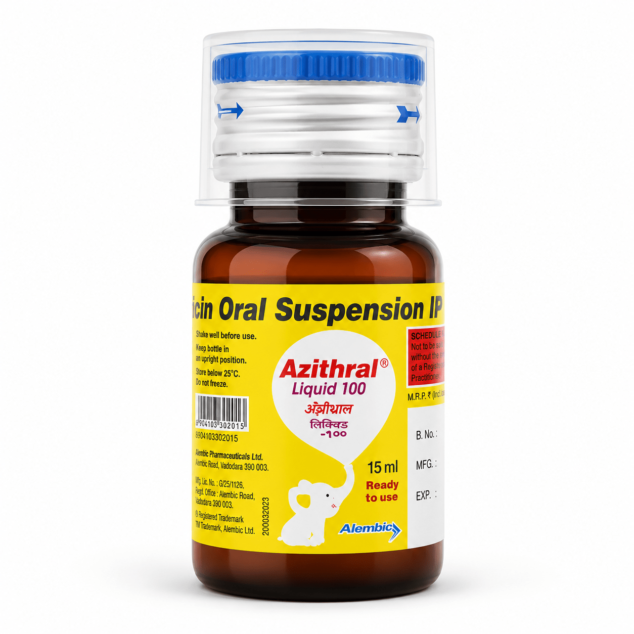 Azithral 100 Liquid 15ml Oral Suspension - HEALTH AIM PHARMACY