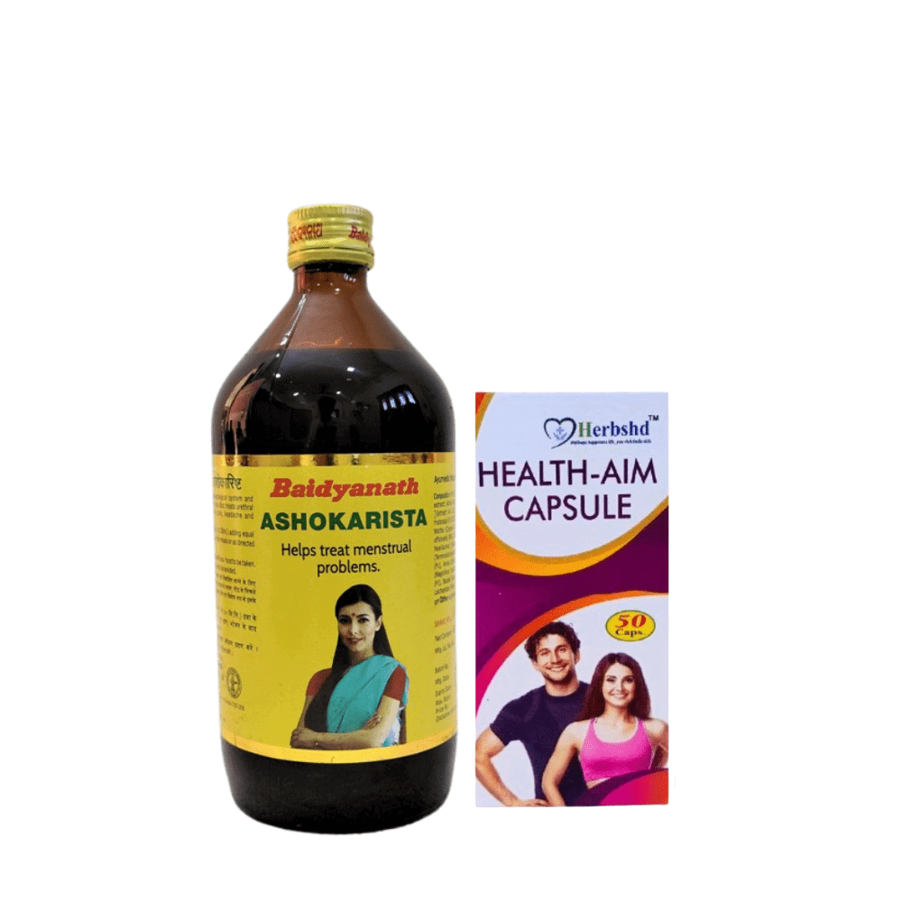 Baidyanath Ashokarista Tonic 450ml And Health Aim Capsule (Combo Pack) - HEALTH AIM PHARMACY