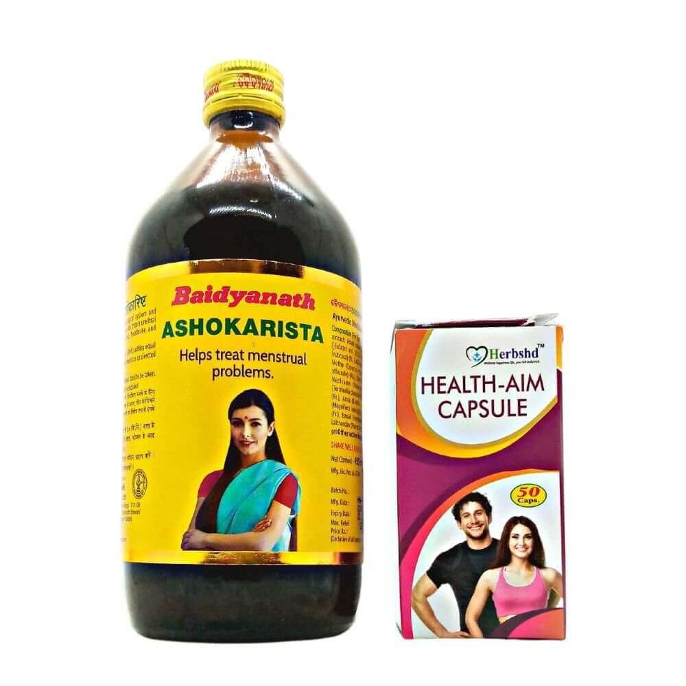 Baidyanath Ashokarista tonic & Health Aim Capsule (combo) - HEALTH AIM PHARMACY