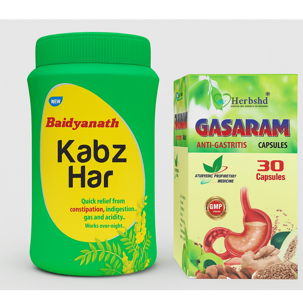 Baidyanath Kabz Har & HERBSHD Capsule – Ayurvedic Constipation Relief - HEALTH AIM PHARMACY
