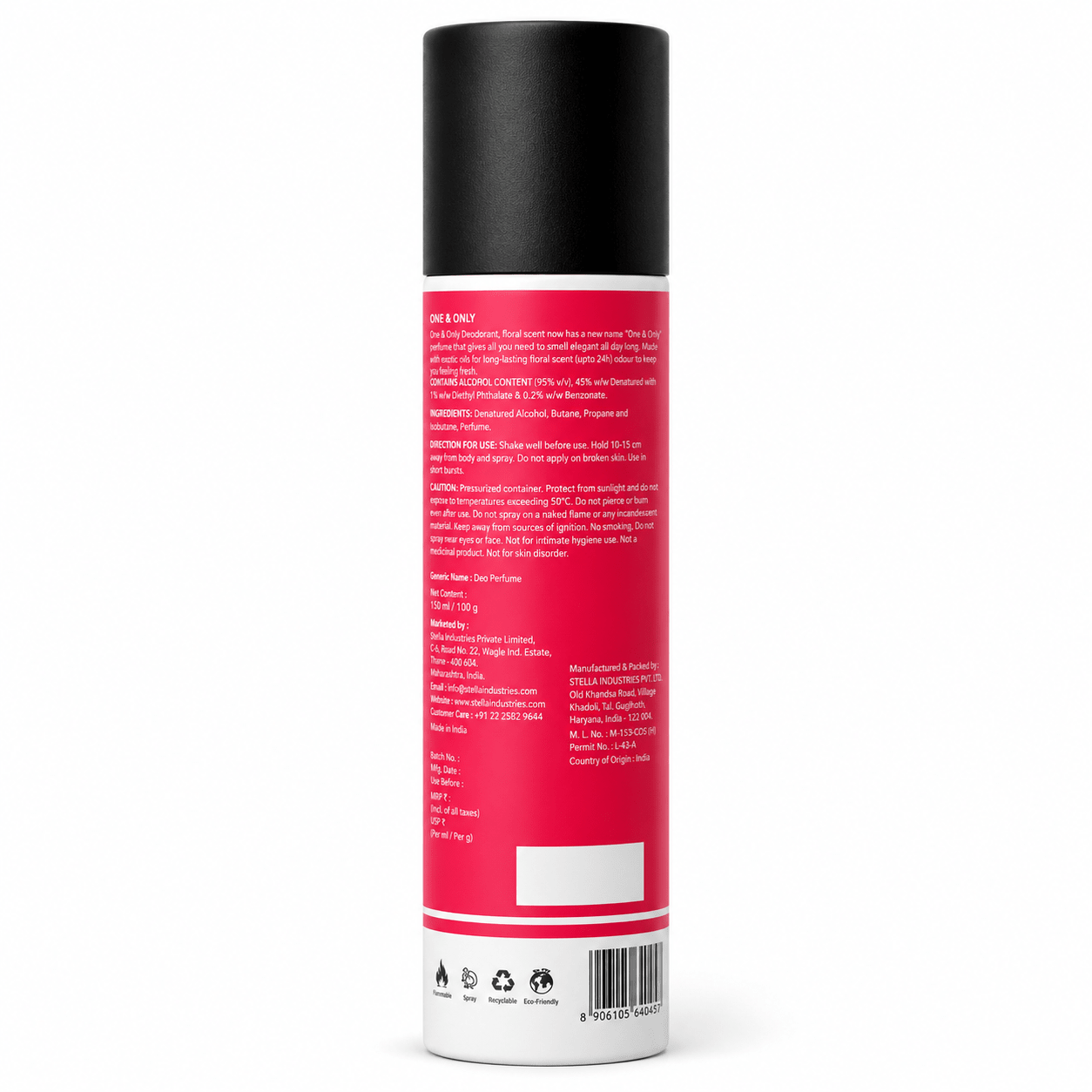 Bellavita One & Only Long Lasting Deo 150ml - HEALTH AIM PHARMACY