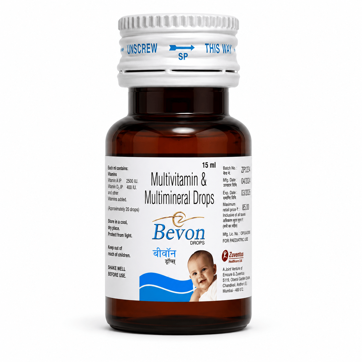 Bevon Drop 15ml | Multivitamin & Multimineral Oral Drops for Babies & Children - HEALTH AIM PHARMACY