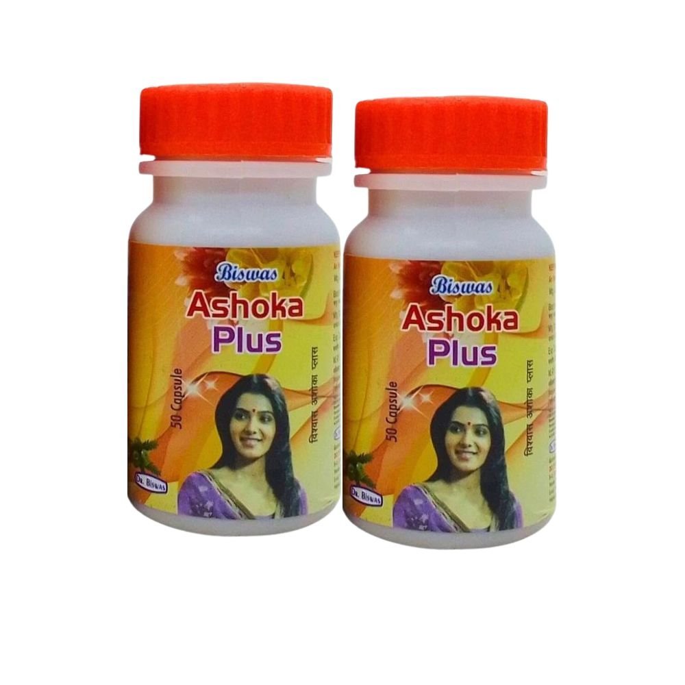 BISWAS ASHOKA PLUS 50 CAPSULE PACK OF 2 - HEALTH AIM PHARMACY