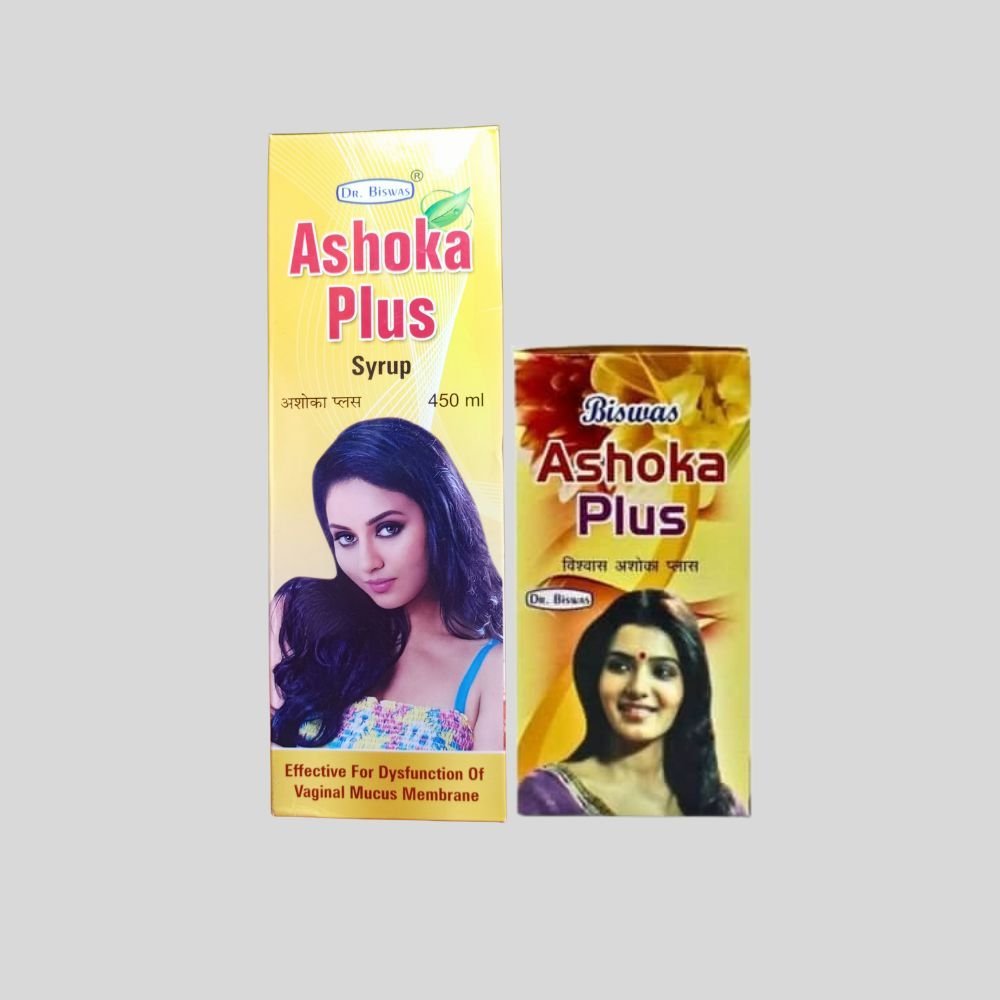 Biswas Ashoka Plus Capsule ( 2) & Syrup For Periods Cramps ( Combo Pack ) - HEALTH AIM PHARMACY
