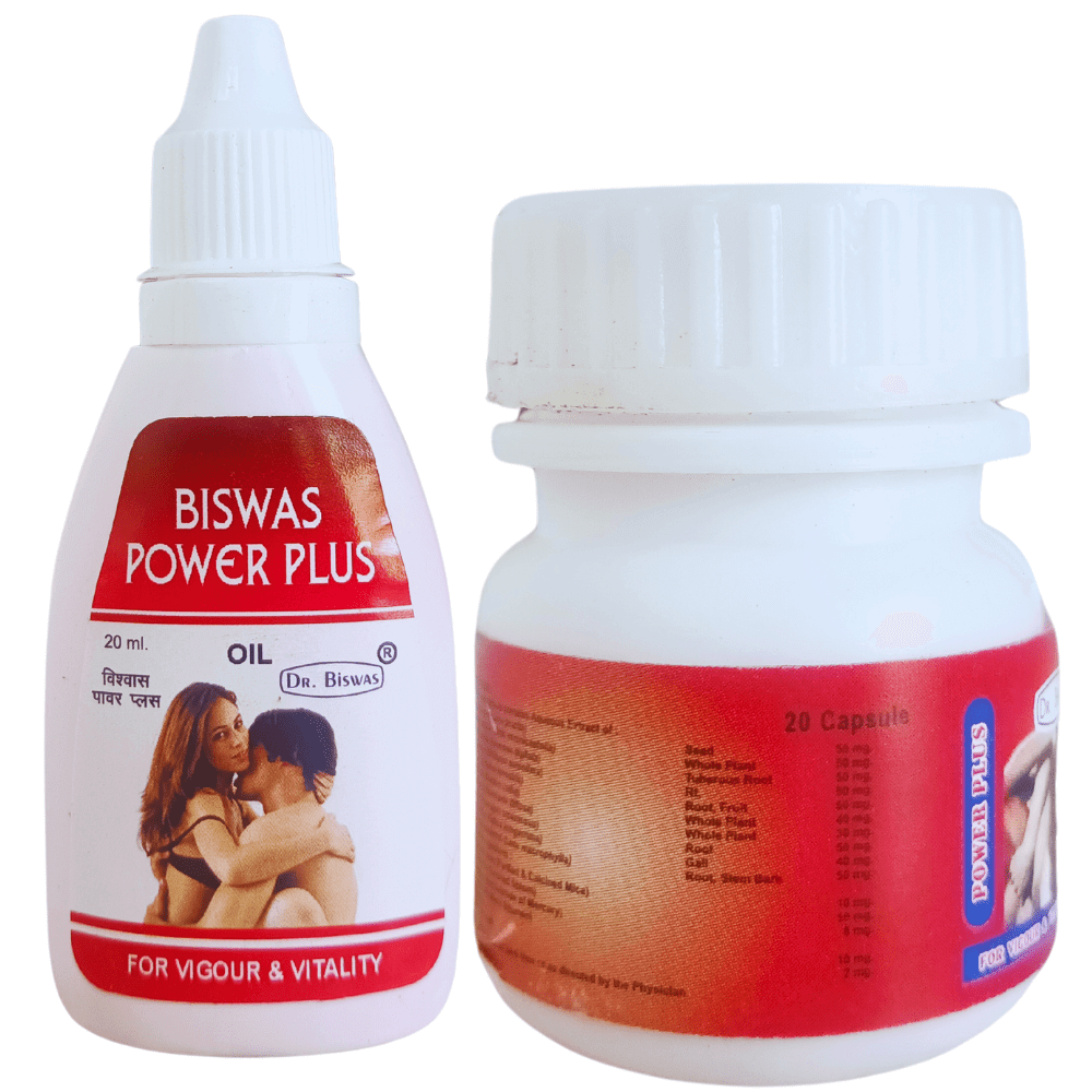 Biswas Power Plus Oil & Capsule (Combo Pack) - HEALTH AIM PHARMACY