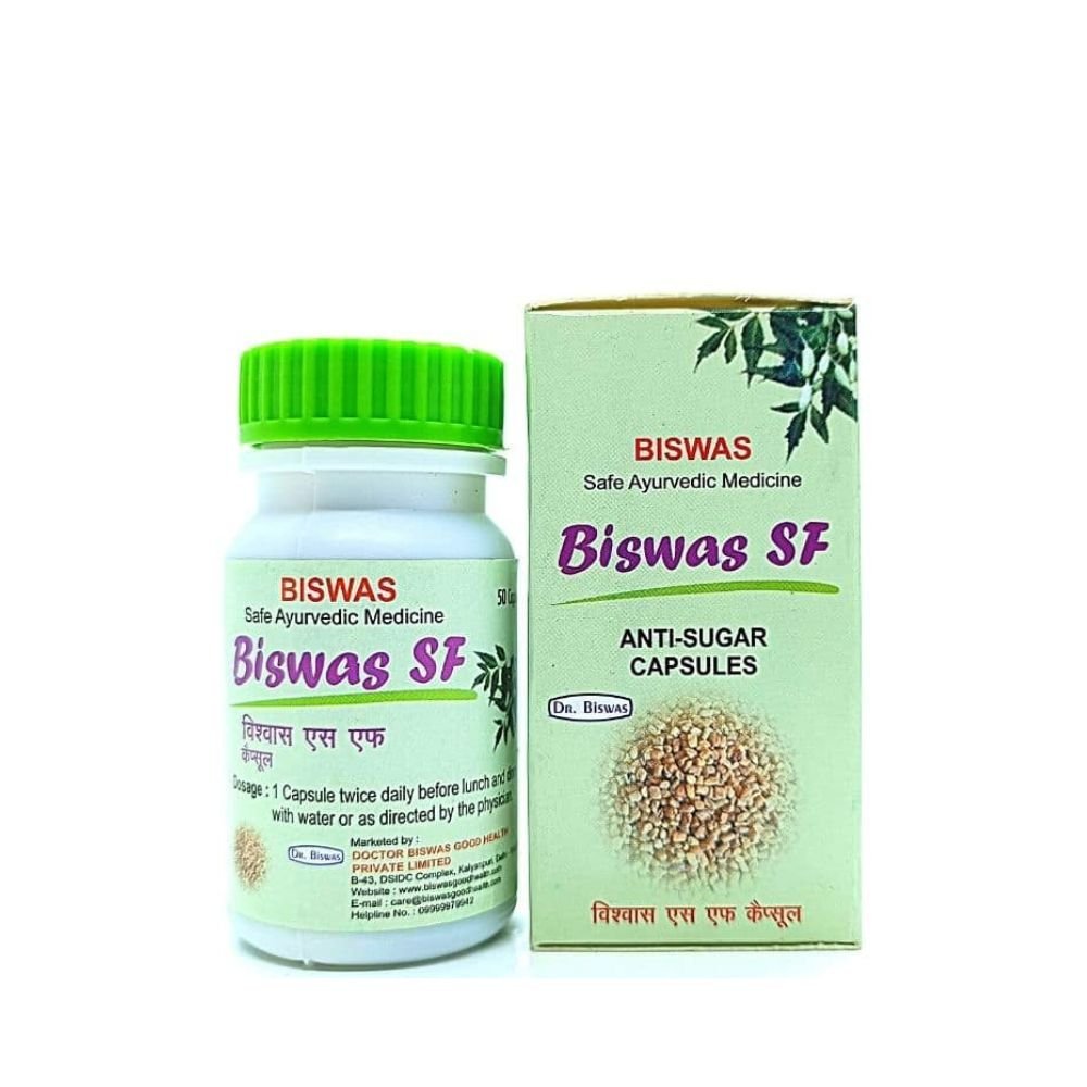 Biswas SF anti - sugar Capsule(pack of 4) - HEALTH AIM PHARMACY
