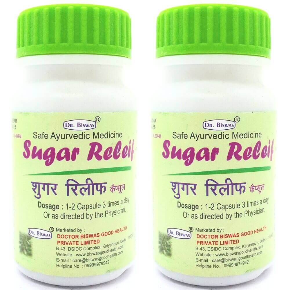 Biswas Sugar Relief Capsule (pack of 3) - HEALTH AIM PHARMACY
